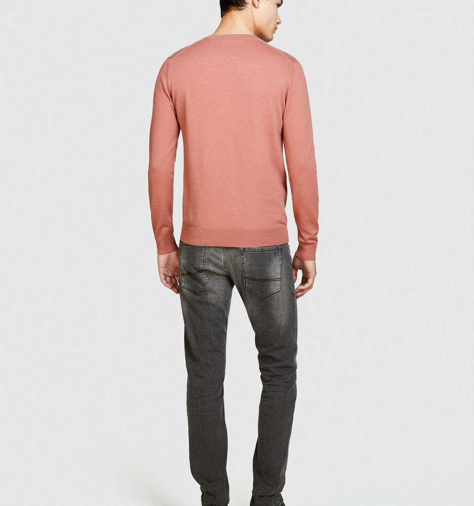 Slim fit sweater - men's crew neck sweaters - Salmon | Sisley image number 3